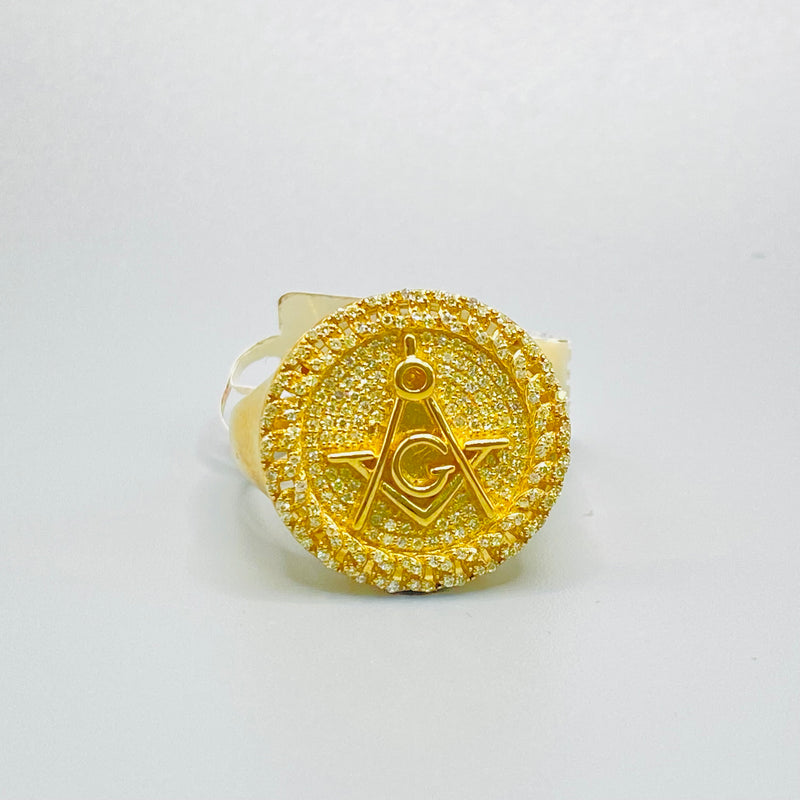 10kt Gold Diamond Star Men’s Ring of 0.52 CTW