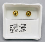 Genuine 10KT Gold & 0.3 CTW Octagon shaped with Cross Symbol Diamond Earrings