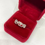 Real 10KT White Gold & 0.05CTW Diamond Lady Ring