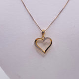 925 Sterling Yellow Silver and 0.41CTW Diamond Heart Charm