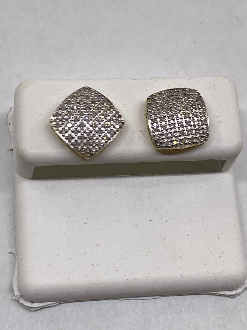 Genuine 10kt Gold & 0.36 CTW Diamond Earrings.