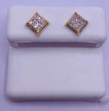 Genuine 10KT Gold 0.31 CTW Diamond Earrings