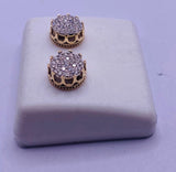 Genuine 10KT Gold 0.5 CTW Diamond Earrings