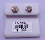 Genuine 10KT Gold 0.06 CTW Diamond Earrings