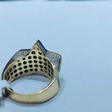 Real 10KT Gold & 1.0CTW Diamond STAR Men Ring