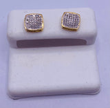 Genuine 10KT Gold 0.24 CTW Diamond Earrings