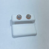 Real 10KT Rose Gold & 0.21CTW Diamond Earrings