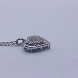 925 Sterling Silver & 0.2CTW Diamond Beautiful Heart Charm