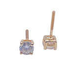 Real 14kt SOLITARY Gold& 0.79CTW Diamond Earring