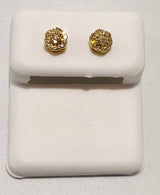 Genuine 10KT Gold 0.1 CTW Diamond Earrings