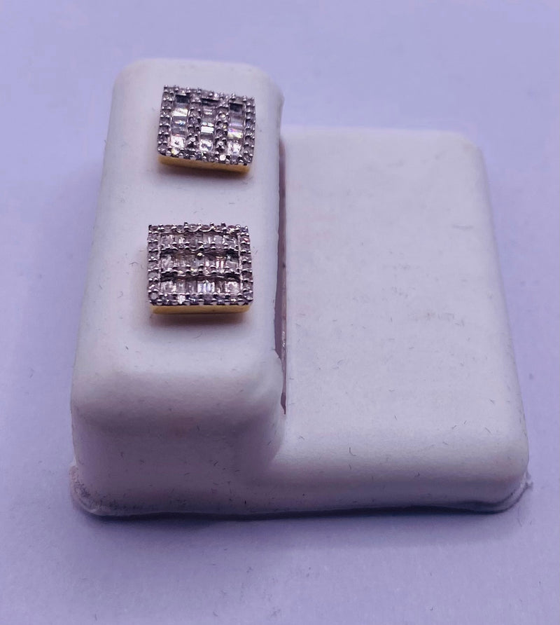 Genuine 10KT Gold 0.33CTW Diamond Earrings