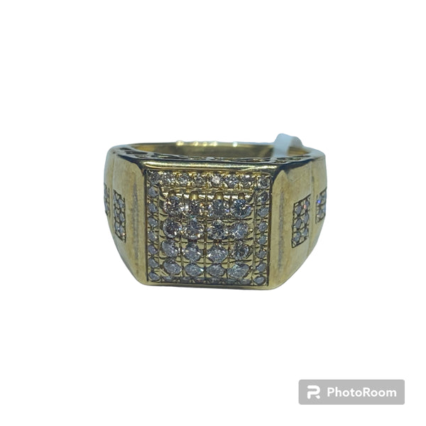 Real 10KT Gold & 1.0CTW Diamond Men Ring