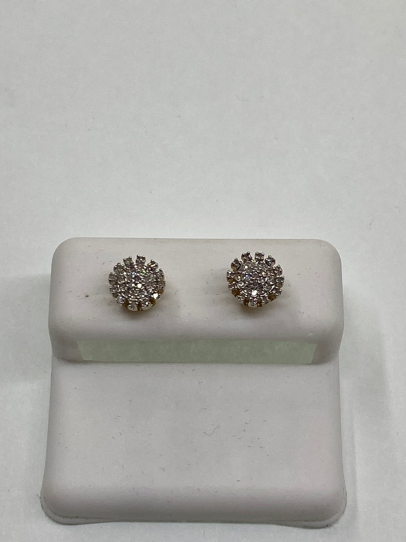 Genuine 10kt Gold & 0.18 CTW Diamond Earrings.