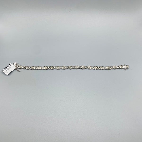 925 Sterling Silver with Diamond 0.25CTW 7.5 inches