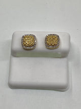 Real 10kt Gold & 0.2 CTW Diamond Screw-back Earrings