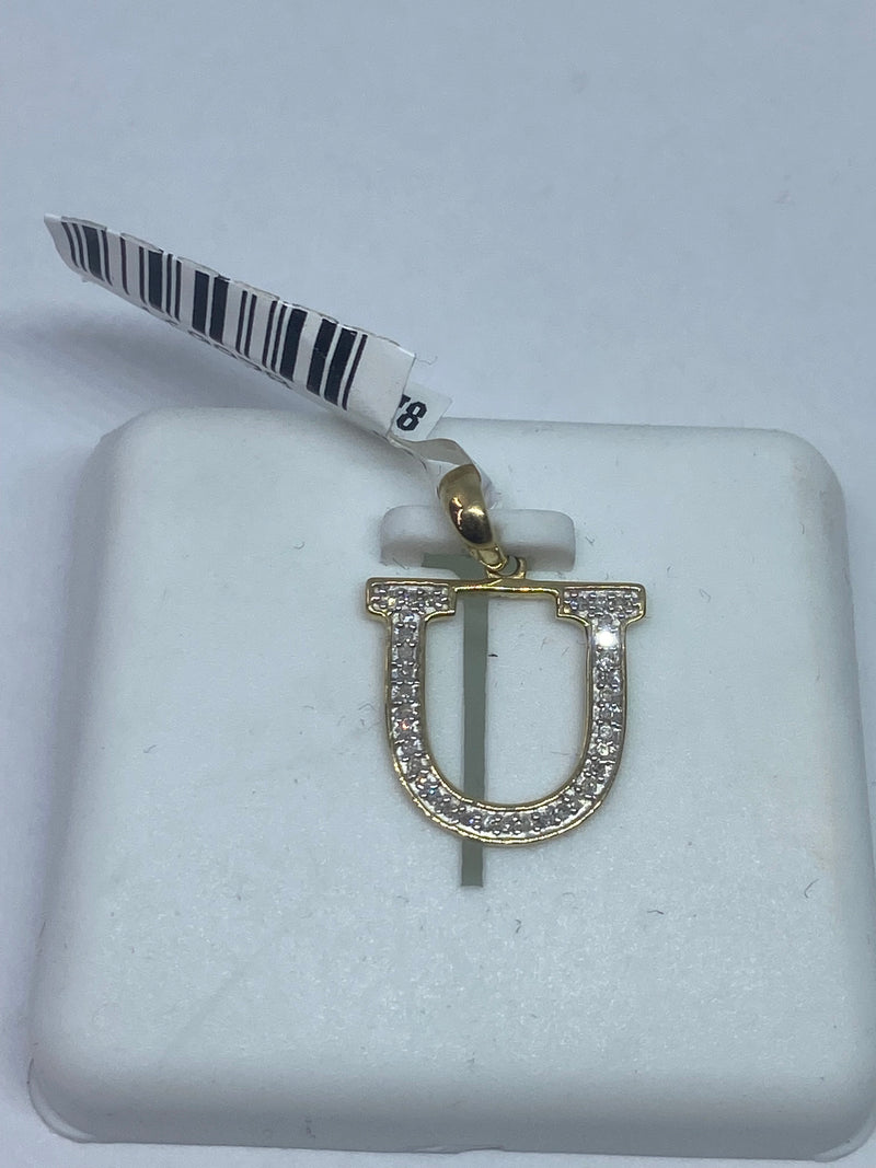 Genuine 10kt Gold & 0.73CTW Diamond Letter Charm