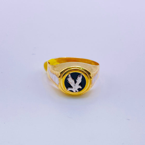 Real 10kt Gold Onyx Eagle Men’s Gold Ring