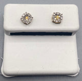 Genuine 10KT Gold & 0.13 CTW Diamond Earrings