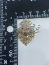 Real 2ctw Diamond, Ruby & Gold Alpha Lion Charm