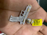 Real 10KT Gold & 0.97CTW Diamond ‘Gun’ Charm