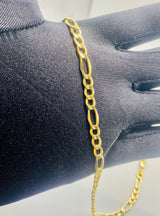 Real 14KT Gold Modern Style Figaro chains