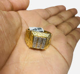 Real 10KT Gold & 0.10CTW Diamond Men Ring