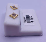 Genuine 10KT Gold 0.08 CTW Diamond Earrings