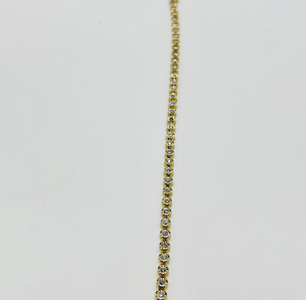 Real 10KT Yellow Gold & 1.23CTW Diamond Bracelet