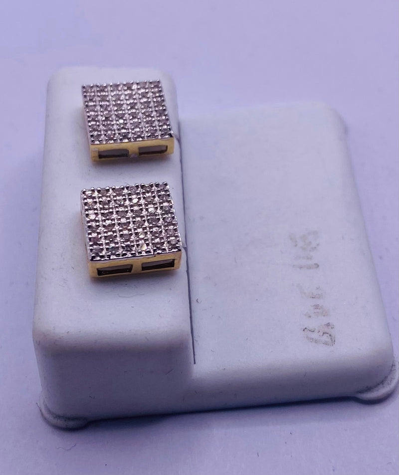 Genuine 10KT Gold 0.50 CTW Diamond Earrings