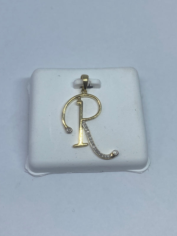 Genuine 10kt Gold & 0.73CTW Diamond Letter Charm