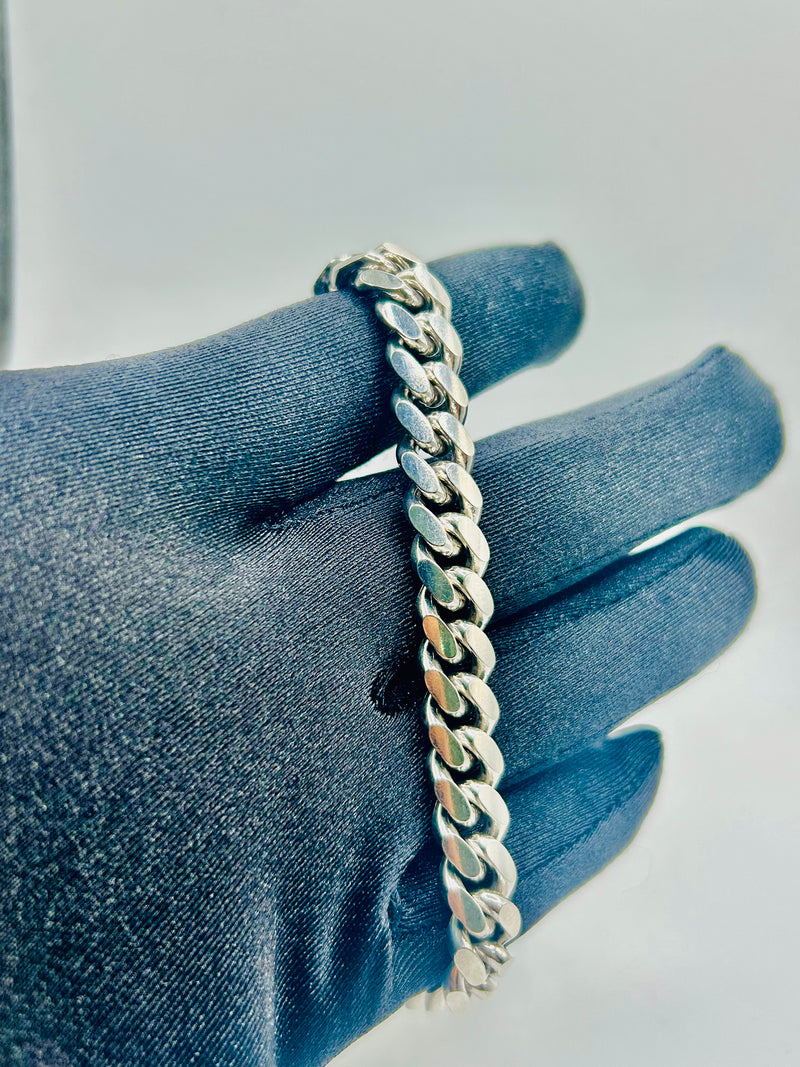 Real 925 Sterling Silver Cuban Bracelet