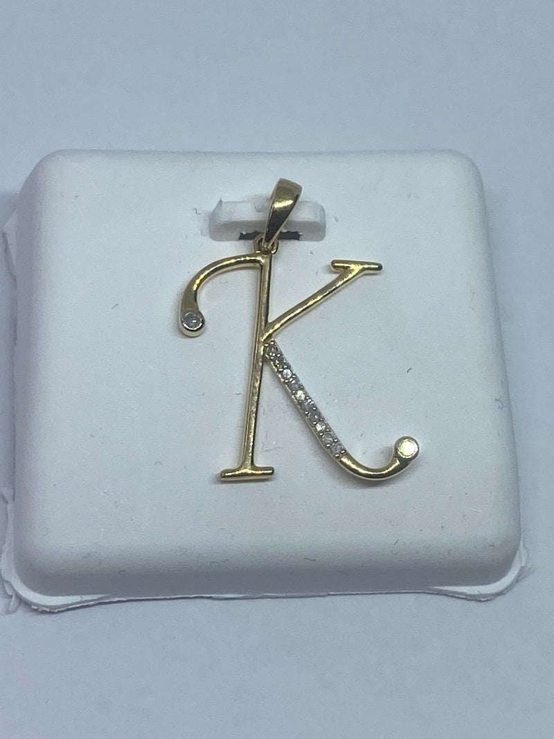 Real 10kt Gold & 0.73CTW Diamond Letter Charm