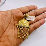 Real 10KT Gold BasketBall Charm