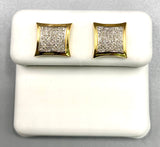 Genuine 10KT Gold 0.16 CTW Diamond Earrings