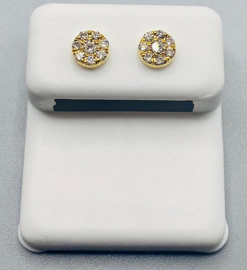 Genuine 10 KT Gold Diamond Earrings 0.28CTW