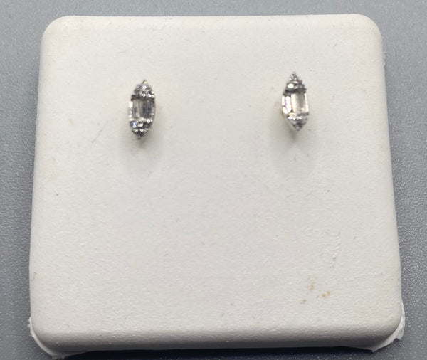 Genuine 10KT Gold & 0.09 CTW Diamond Earrings