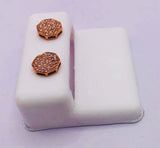 Genuine 10KT Rose Gold & 0.18 CTW Diamond earrings