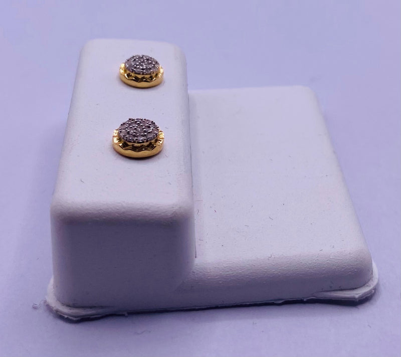 Genuine 10KT Gold 0.13 CTW Diamond Earrings