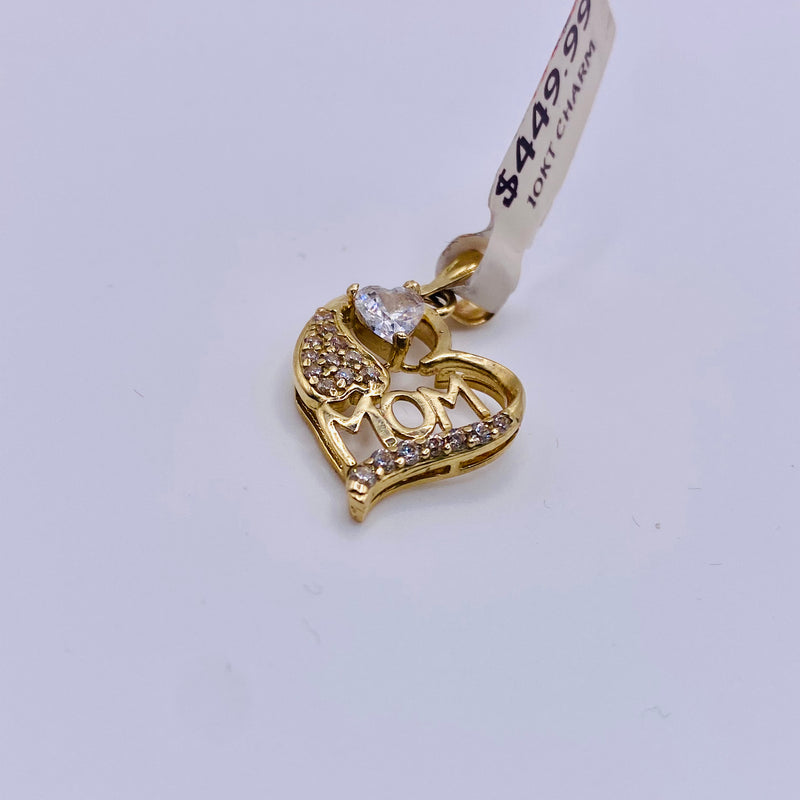 Real 10KT Gold Mom Charm