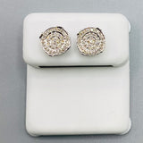 Genuine 10KT Gold 0.21 CTW Round Diamond Earrings