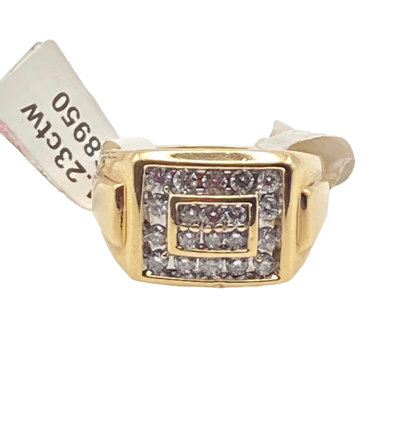 Real 10KT Gold and 1.23CTW Diamond Men’s Ring