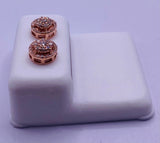 Genuine 10KT Rose Gold 0.30 CTW Diamond Earrings