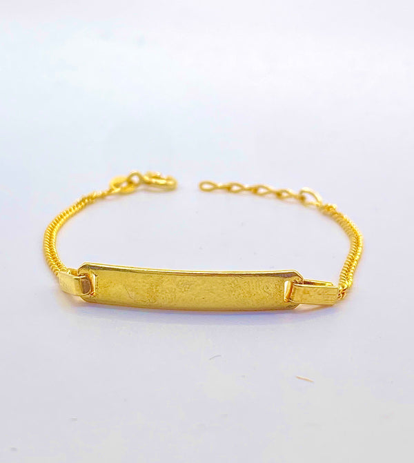 Real 925 Yellow Sterling Silver Baby Bracelet