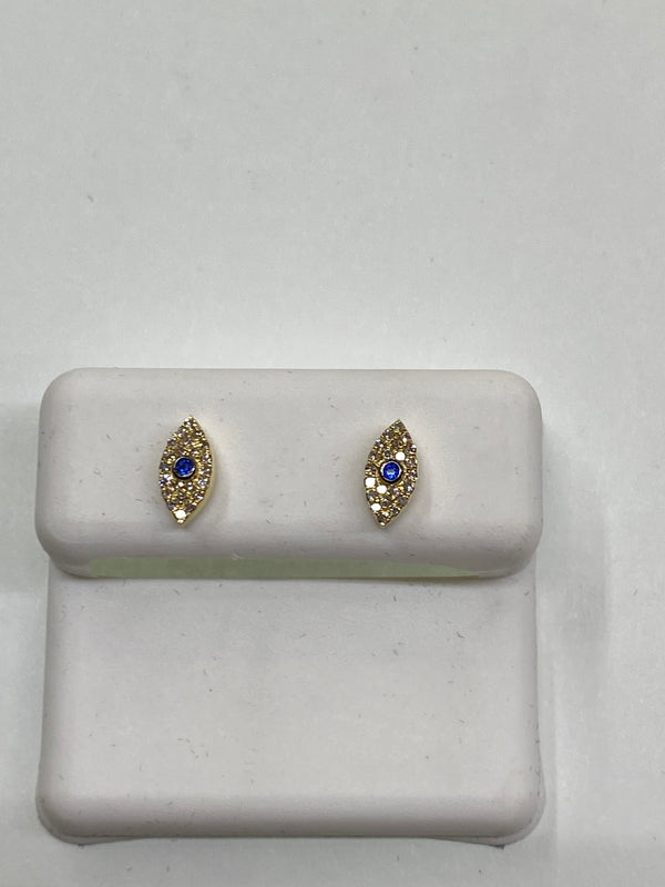 Real 10kt Gold & 0.14 CTW Diamond Earrings