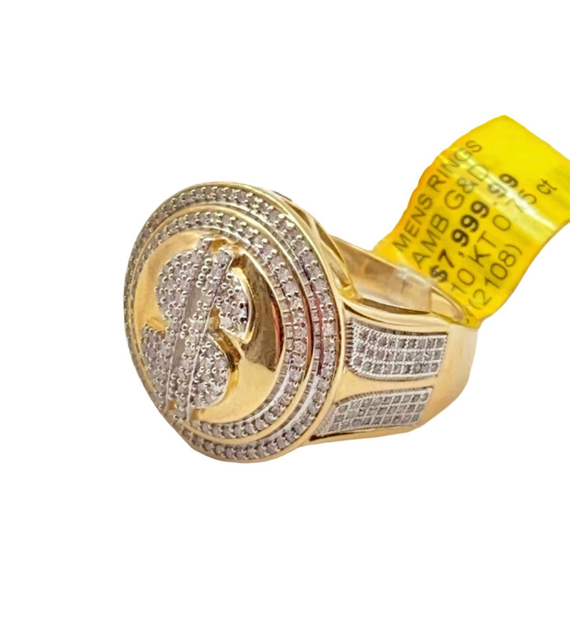 Real 10KTGold and 0.75CTW Diamond Men’s Ring