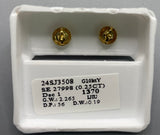 Genuine 10KT Gold 0.25 CTW Diamond Earrings