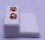 Genuine 10KT Rose Gold  0.15 CTW  Diamond Earrings