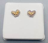 Genuine 10 KT Gold Diamond Earrings 0.22 CTW