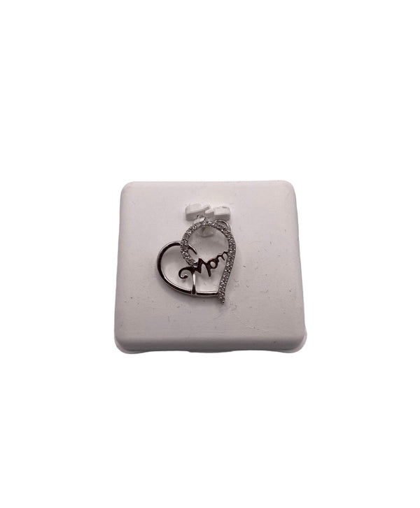 1/10 CTW 925 Sterling Silver Diamond Charm