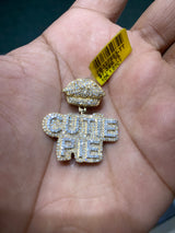 Real 10KT Gold with 1.07CTW Diamond “CUTIE PIE” Charm